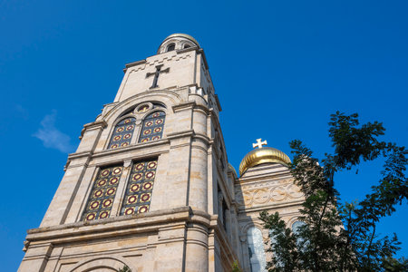 VARNA, BULGARIA - JULY 17, 2025: Summer Panorama of The center of City of Varna, Bulgariaのeditorial素材