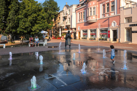 VARNA, BULGARIA - JULY 17, 2025: Summer Panorama of The center of City of Varna, Bulgariaのeditorial素材