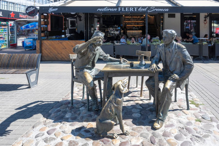 NIS, SERBIA - SEPTEMBER 21, 2025: Amazing Panorama of the center of City of Nis, Serbiaのeditorial素材