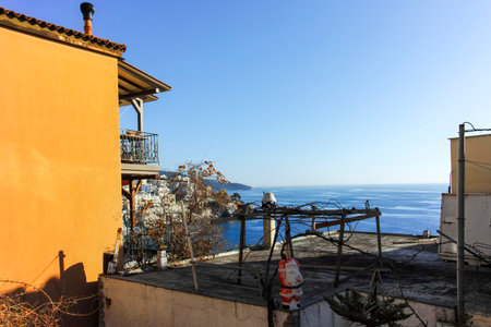 KAVALA, GREECE - DECEMBER 27, 2023: The Old town of city of Kavala, Eastern Macedonia and Thrace, Greeceのeditorial素材