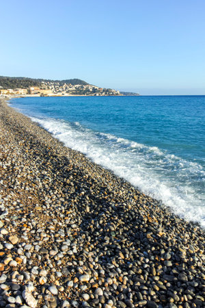 NICE, FRANCE - JANUARY 25, 2024: Amazing Panorama of city of Nice, Provence Alpes-Cote d'Azur, Franceのeditorial素材