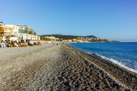 NICE, FRANCE - JANUARY 25, 2024: Amazing Panorama of city of Nice, Provence Alpes-Cote d'Azur, Franceのeditorial素材