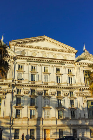 NICE, FRANCE - JANUARY 25, 2024: Amazing Panorama of city of Nice, Provence Alpes-Cote d'Azur, Franceのeditorial素材