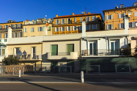 NICE, FRANCE - JANUARY 25, 2024: Amazing Panorama of city of Nice, Provence Alpes-Cote d'Azur, Franceのeditorial素材