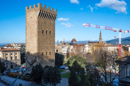 FLORENCE, ITALY - DECEMBER 05, 2024: Panorama of The Old Town of city of Florence, Tuscany Region, Italyのeditorial素材
