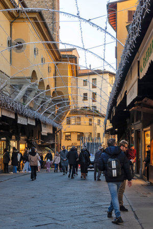 FLORENCE, ITALY - DECEMBER 05, 2024: Panorama of The Old Town of city of Florence, Tuscany Region, Italyのeditorial素材