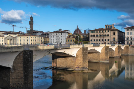 FLORENCE, ITALY - DECEMBER 05, 2024: Panorama of The Old Town of city of Florence, Tuscany Region, Italyのeditorial素材