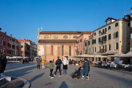 VENICE, ITALY - DECEMBER 05, 2024: Panorama of The Old Town of city of Venice, Veneto Region, Italyのeditorial素材
