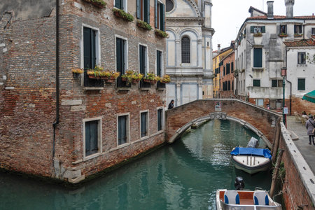 VENICE, ITALY - DECEMBER 05, 2024: Panorama of The Old Town of city of Venice, Veneto Region, Italyのeditorial素材