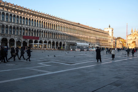 VENICE, ITALY - DECEMBER 05, 2024: Panorama of The Old Town of city of Venice, Veneto Region, Italyのeditorial素材