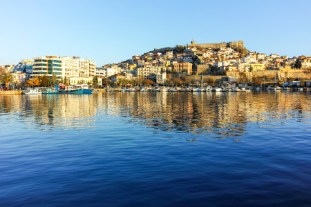 KAVALA, GREECE - DECEMBER 27, 2023: The Old town of city of Kavala, Eastern Macedonia and Thrace, Greeceのeditorial素材