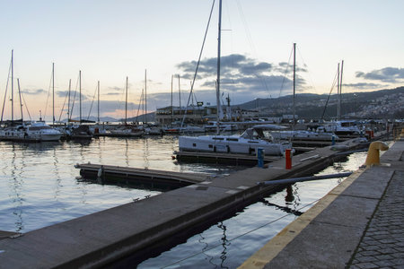 KAVALA, GREECE - DECEMBER 27, 2023: The Old town of city of Kavala, Eastern Macedonia and Thrace, Greeceのeditorial素材