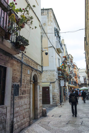BARI, ITALY - MAY 16, 2024: Amazing view of The Old Town of city of Bari, Apulia Region, Italyのeditorial素材