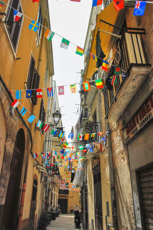 BARI, ITALY - MAY 16, 2024: Amazing view of The Old Town of city of Bari, Apulia Region, Italyのeditorial素材