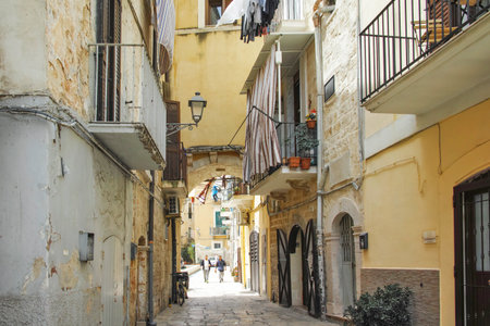 BARI, ITALY - MAY 16, 2024: Amazing view of The Old Town of city of Bari, Apulia Region, Italyのeditorial素材