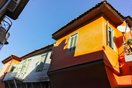 KAVALA, GREECE - DECEMBER 27, 2023: The Old town of city of Kavala, Eastern Macedonia and Thrace, Greeceのeditorial素材