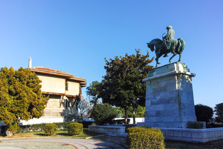 KAVALA, GREECE - DECEMBER 27, 2023: The Old town of city of Kavala, Eastern Macedonia and Thrace, Greeceのeditorial素材