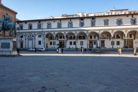 FLORENCE, ITALY - DECEMBER 05, 2024: Panorama of The Old Town of city of Florence, Tuscany Region, Italyの写真素材