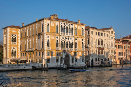VENICE, ITALY - DECEMBER 05, 2024: Panorama of The Old Town of city of Venice, Veneto Region, Italyのeditorial素材