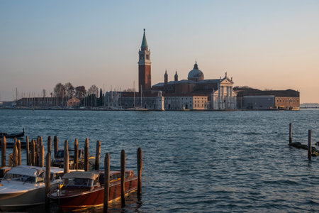 VENICE, ITALY - DECEMBER 05, 2024: Panorama of The Old Town of city of Venice, Veneto Region, Italyのeditorial素材