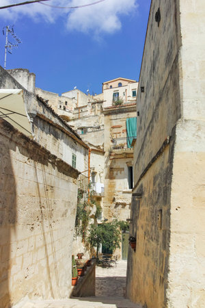 MATERA, ITALY - MAY 14, 2024: Amazing view of The Old town of Matera, Basilicata Region, Italyのeditorial素材