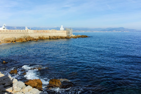 ANTIBES, FRANCE - JANUARY 29, 2024: Panorama of town of Antibes, Provence Alpes-Cote d'Azur, Franceのeditorial素材