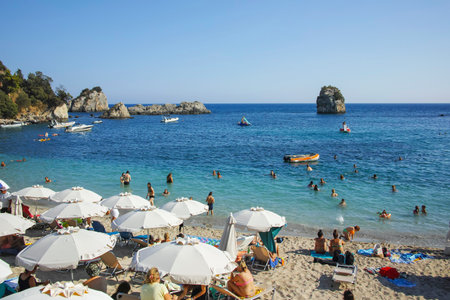 PARGA, GREECE - AUGUST 5, 2024: Amazing Summer view of Town of Parga, Epirus, Greeceのeditorial素材