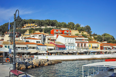 PARGA, GREECE - AUGUST 5, 2024: Amazing Summer view of Town of Parga, Epirus, Greeceのeditorial素材