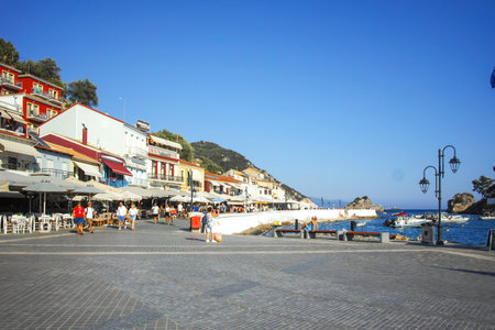 PARGA, GREECE - AUGUST 5, 2024: Amazing Summer view of Town of Parga, Epirus, Greeceのeditorial素材