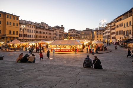 FLORENCE, ITALY - DECEMBER 05, 2024: Panorama of The Old Town of city of Florence, Tuscany Region, Italyのeditorial素材