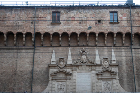 BOLOGNA, ITALY - DECEMBER 07, 2024: Panorama of The Old Town of city of Bologna, Emilia-Romagna Region, Italyのeditorial素材