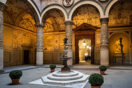 FLORENCE, ITALY - DECEMBER 05, 2024: Panorama of The Old Town of city of Florence, Tuscany Region,...