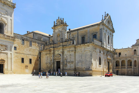 LECCE, ITALY - MAY 12, 2024: Amazing view of The Old town of Lecce, Apulia Region, Italyのeditorial素材