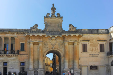 LECCE, ITALY - MAY 12, 2024: Amazing view of The Old town of Lecce, Apulia Region, Italyのeditorial素材