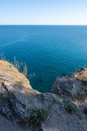 Black sea coastline and Ancient ruins at Kaliakra cape, Dobrich Region, Bulgaria