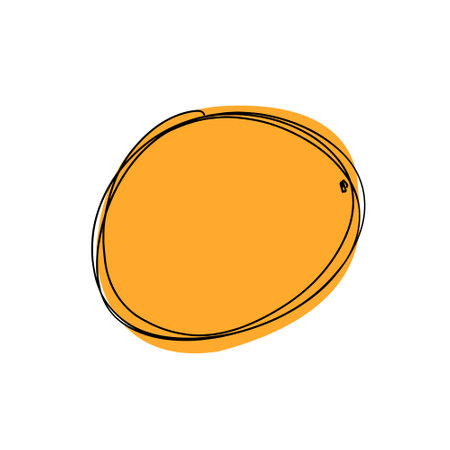 Linear drawing orange fruit. line and spot. Orange isolated on white background. Sketch. icon. vector illustration.のイラスト素材