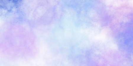 Abstract colorful blurred background with pastel shades of blue, lilac colors. Fantastic cloudy sky. Texture for bannerの写真素材