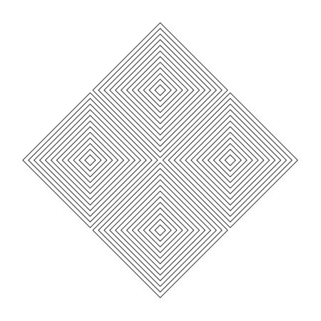 vector geometric icon. Linear logo. Geometric rhombus thin line icon. label, linear concept isolated outline. Usable for Business and Branding Logos. Flat Vector Logo Design Template Element.のイラスト素材