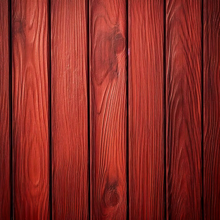 Vertical red plank background. Old red wooden background. stained wood for interior design. wooden table texture. Generative AIの素材