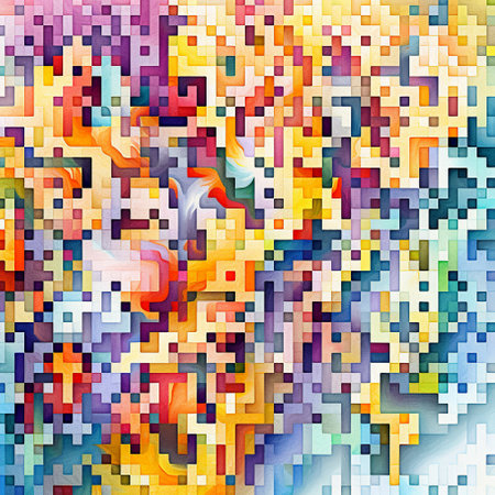 pixel pattern. Backdrop for web, fabric and notepad cover. AI Generatedの素材