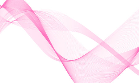 Waves of colored lines. Abstract wavy stripes on a white background. Creative line art. Vector illustration EPS 10. Design created with Blend Tool. Curved smooth tape. Equalizer illustration.のイラスト素材