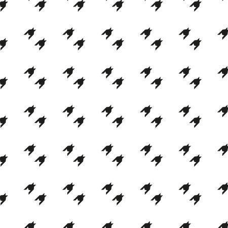 Goose feet. Trendy fabric seamless pattern with print of houndstooth. Pairs of crow's feet on a white background. Houndstooth seamless pattern for clothes design.Trendy fabric abstract print.のイラスト素材