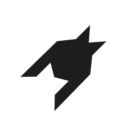 One hounds tooth. Goose feet. Black and white icon for pattern or print. Isolated black paw on white background. For fashion textile pattern. Vector image for textile design. Element.のイラスト素材