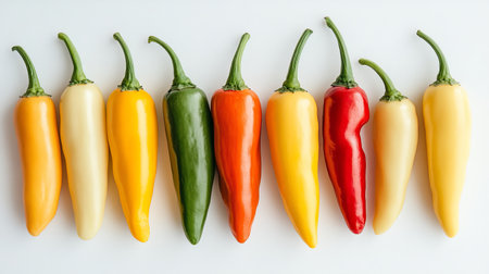 Vibrant yellow sweet pepper showcased against a pristine white backdrop highlights its freshness.