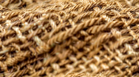 A detailed woven texture in rich coffee colors highlights an organic feel, perfect for designs needing earthy warmth and a cozy ambiance in various applications.の素材