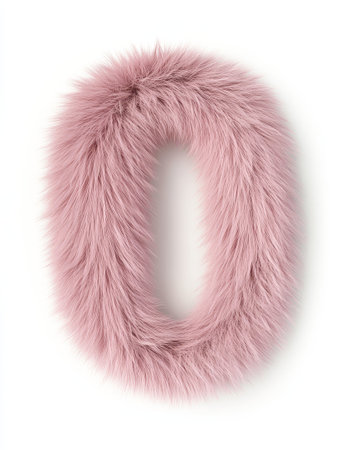 Soft and fluffy pink number zero designed with short hair, ideal for adding a touch of charm to your space or celebration.の素材