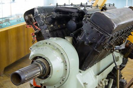 MOSCOW,RUSSIA - February 19, 2017: aircraft engine in the Central House of Aviation and Cosmonauticsのeditorial素材