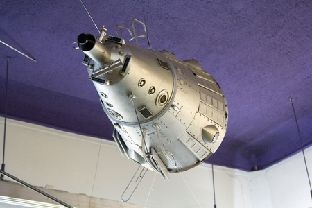MOSCOW,RUSSIA - February 19, 2017: models of spaceships in the Central House of Aviation and Cosmonauticsのeditorial素材