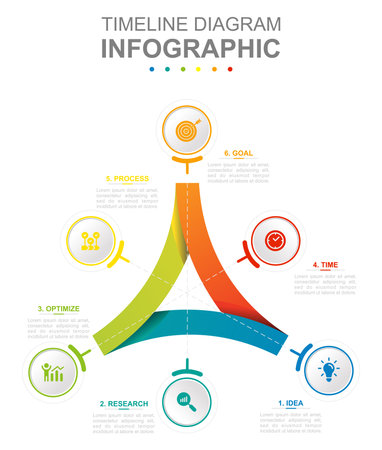 Infographic business template. Cycle diagram divided into 3 segments. Concept presentation.のイラスト素材