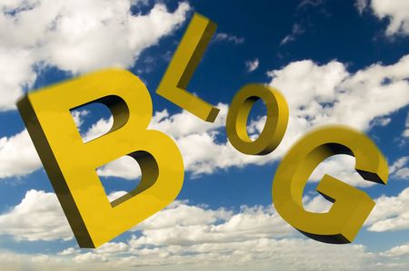 A 3d rendered Blog imageの写真素材